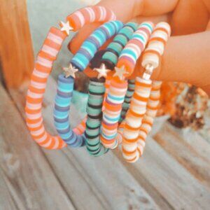 Preppy Clay bead bracelets